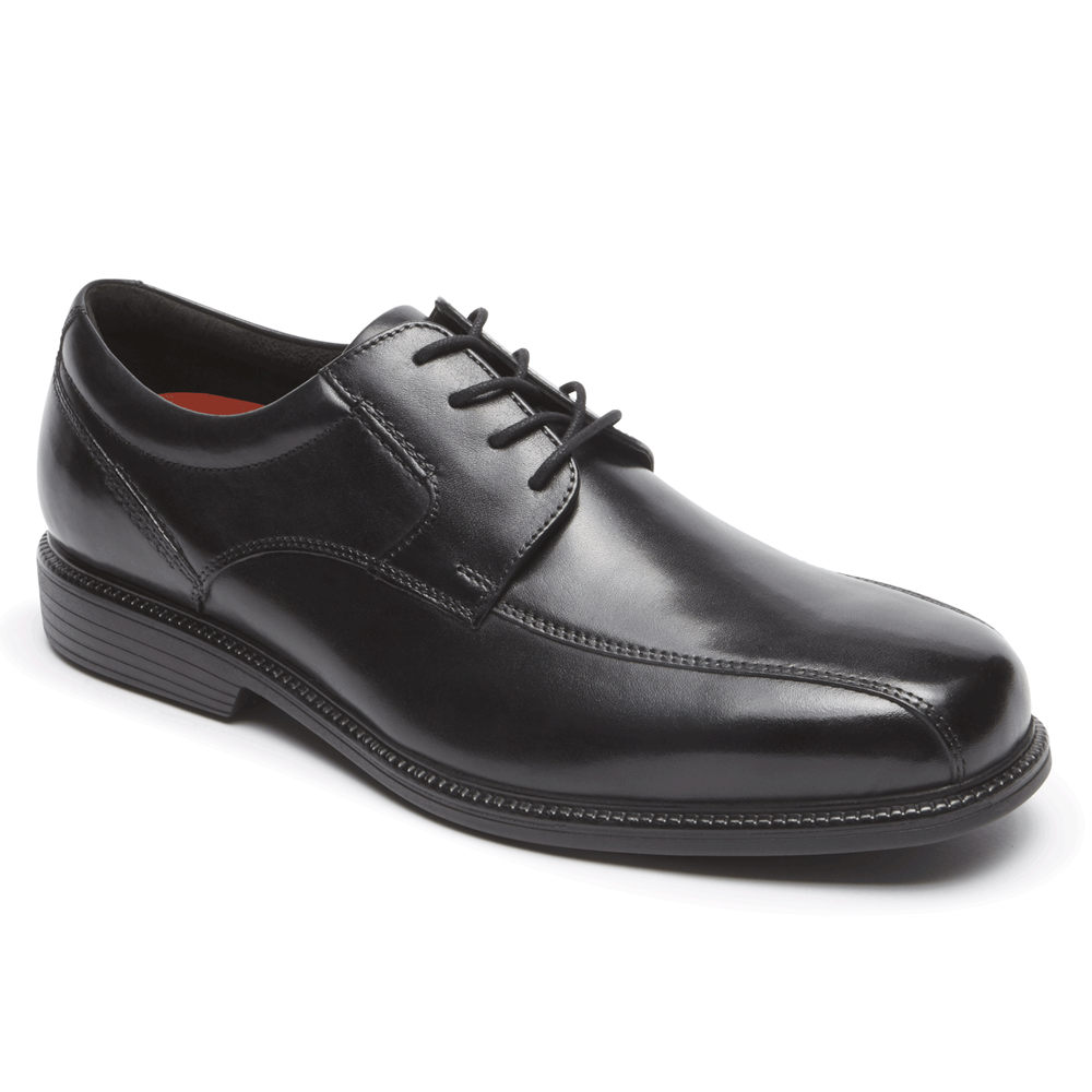 Rockport Oxfords For Mens Black - Charles Road Bike Toe - CM0365429